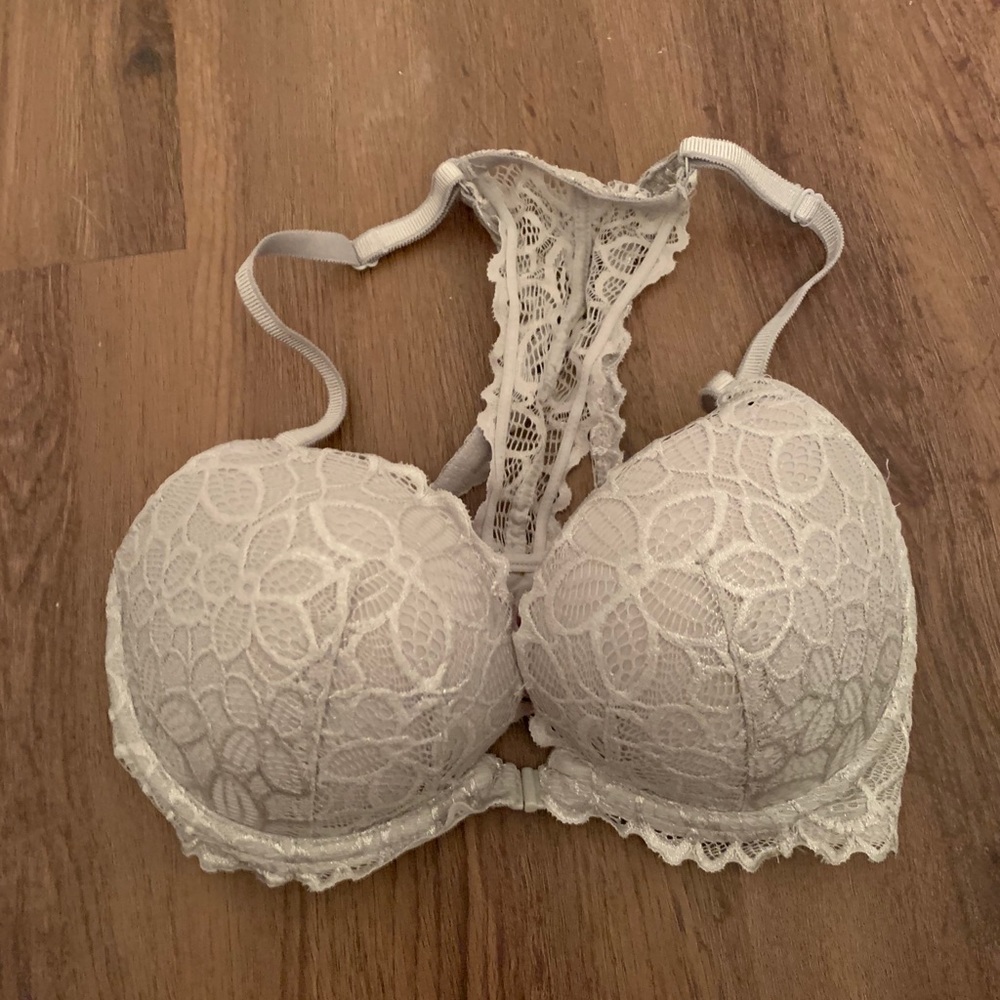 VS PINK silver lace bralette